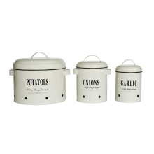 Set of 3 metal Storage Canister