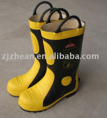 fireman steel toe rubber boots