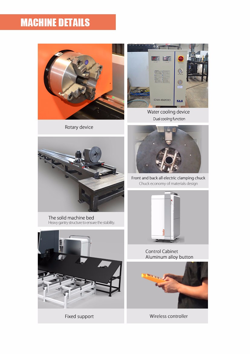 Made in China Tube 1000w 2000w fiber Laser Cutting Machine with automatic loading tube laser cutting machine