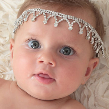Newborn Crystal Headbands, Bling Headbands Pearl & Rhinestone