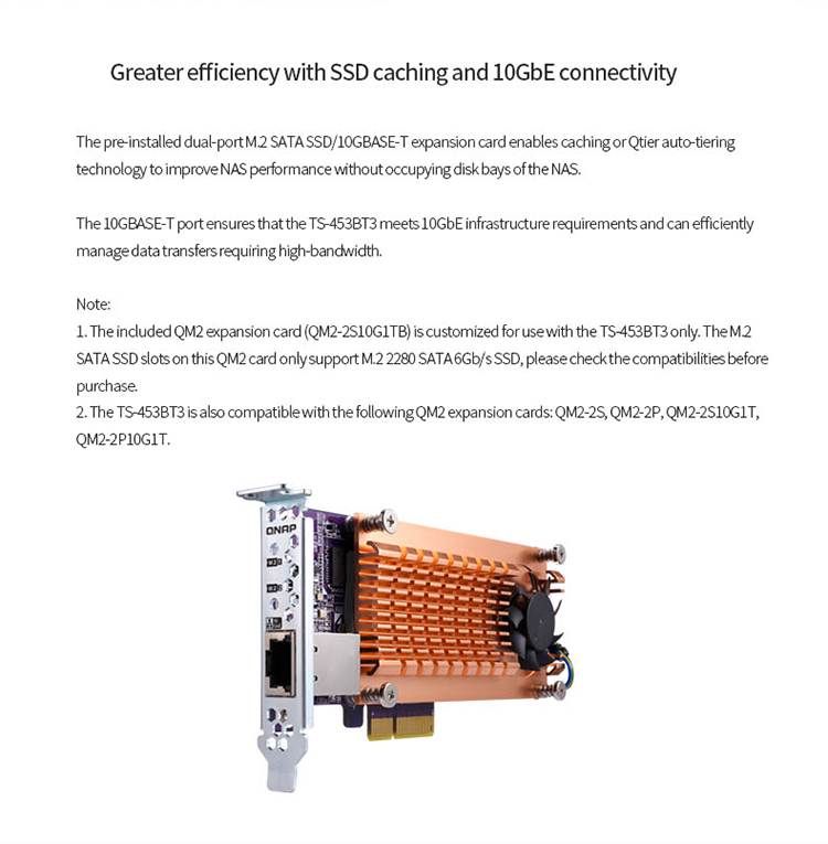Qnap TS-453BT3-8G 4-bay Thunderbolt 3 network nas storage server