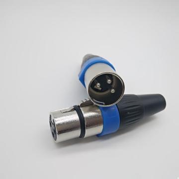 XLR audio connector male 3P nickel plated shell