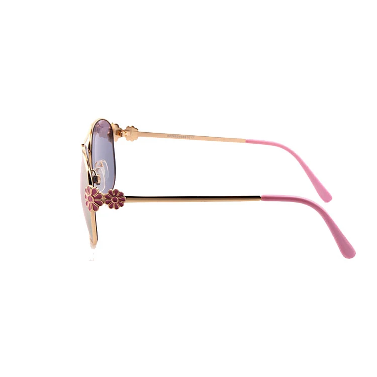 2021 Pink Mirror with Bar Metal Kids Sunglasses