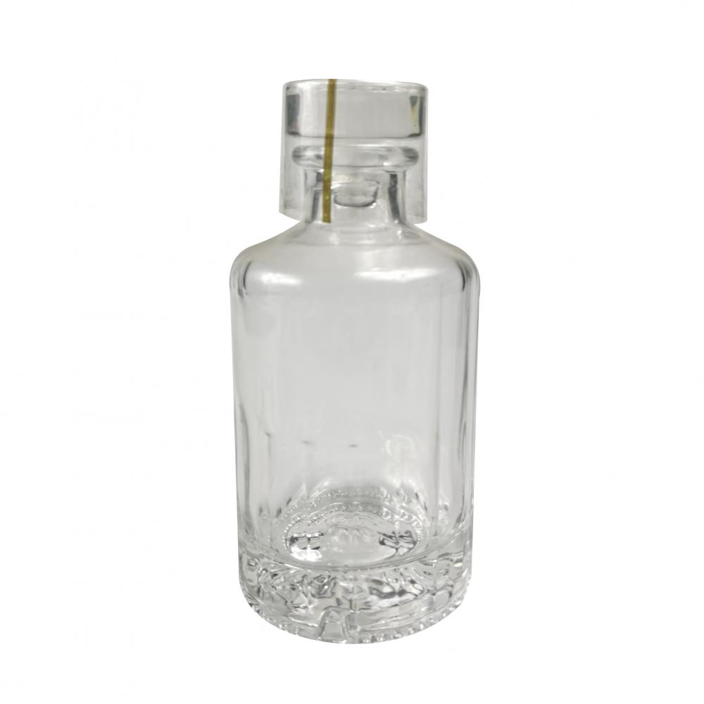 Glass liquor Whisky Vodka cocktail with cork lid
