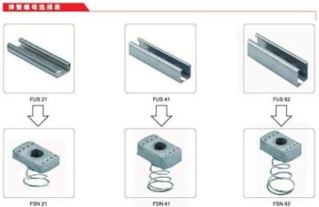 plastic strut nut channel nut spring nut