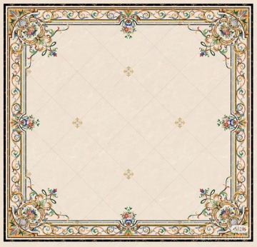 Customized Waterjet Marble Medallion Design and Inlay Art