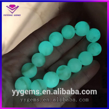 Glow Synthetic Glass Ball Stone Beads String Bracelet