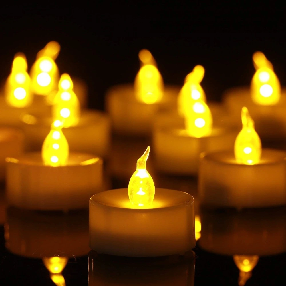 2019 Hot Product Flameless LED Tea Lights Candles 24 Pack Battery-Powered Tealight Candle