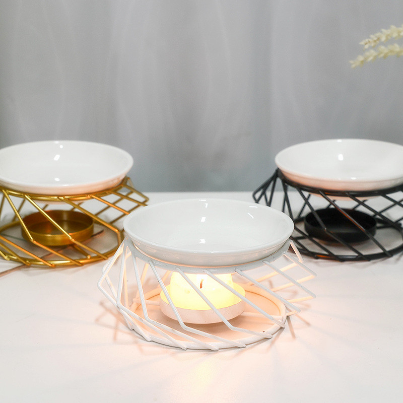 Чорны жалеза просты трымальнік для свечкі для свечкі для Tealight
