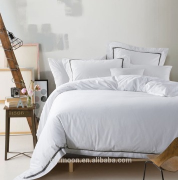 Cheap polycotton white plain hotel bed sheet set/bed linen