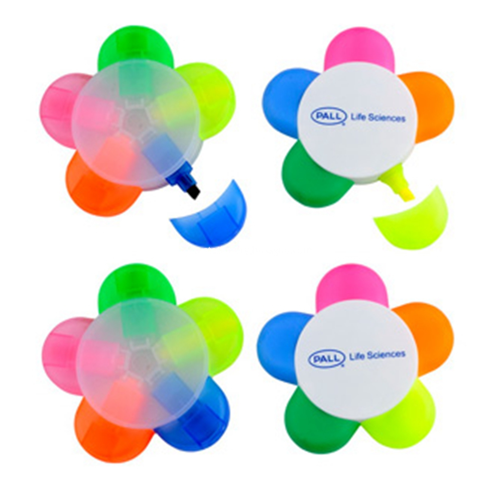 Promotional Colorful Flower Shaped Highlighter