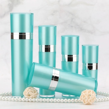 Garrafas cosméticas acrílicas de empacotamento ciano luxuosos