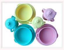 Children's Silicone tableware anti scald and heat insulation
