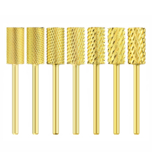 Tungsten Carbide Nail Drill Bits - Professional Flat Top Gold Large Barrel