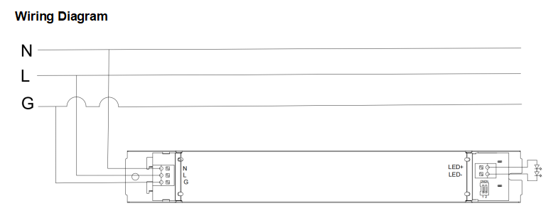 Лінейны святлодыёдны драйвер магутнасцю 150 Вт без SELV 150W Non SELV Linear Led Driver