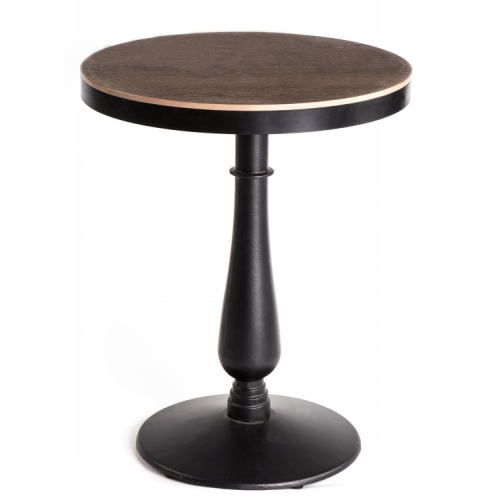 Single Leg Small Round Wooden Restaurant Dining Tables