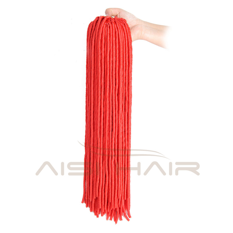 The Top Selling 18 inch Synthetic Dreadlocks Braids Hair Extensions High Temperature Colors Fiber Hair