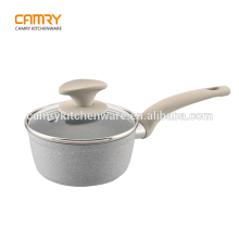 Forged aluminum marble coating milk boiling/heating pot