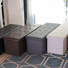 Bailey Modern Fabric Ottomans and Leather Poufs for Bedroom Storage