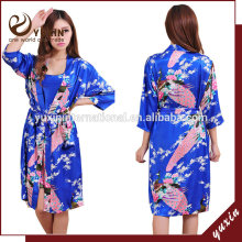 Satin Bridesmaid robes long satin women robe ready hair robes 010