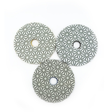 3 Step Wet Polishing Pads for Stone Masonry - Diamond Tool Abrasive Pads (Flower Type)