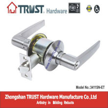 3411SN-ET:TRUST ANSI Grade 3 Cylindrical Brass Cylinder Entrance Lever Lock
