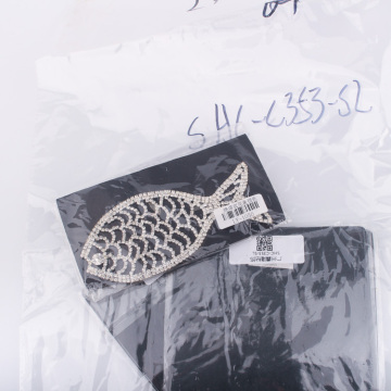 Bridal Fish Rhinestone Motif Appliques Flatback For Clothes With Bead