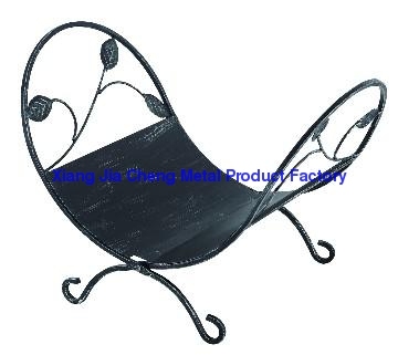 Log Basket With  Leaves