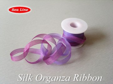 Variegated Silk Organza Ribbon
