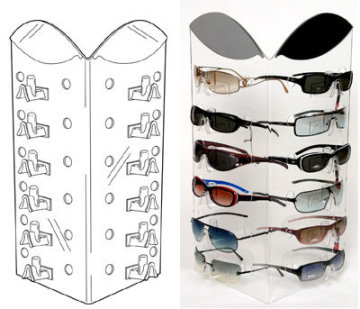 acrylic or plexiglass spectacles holder