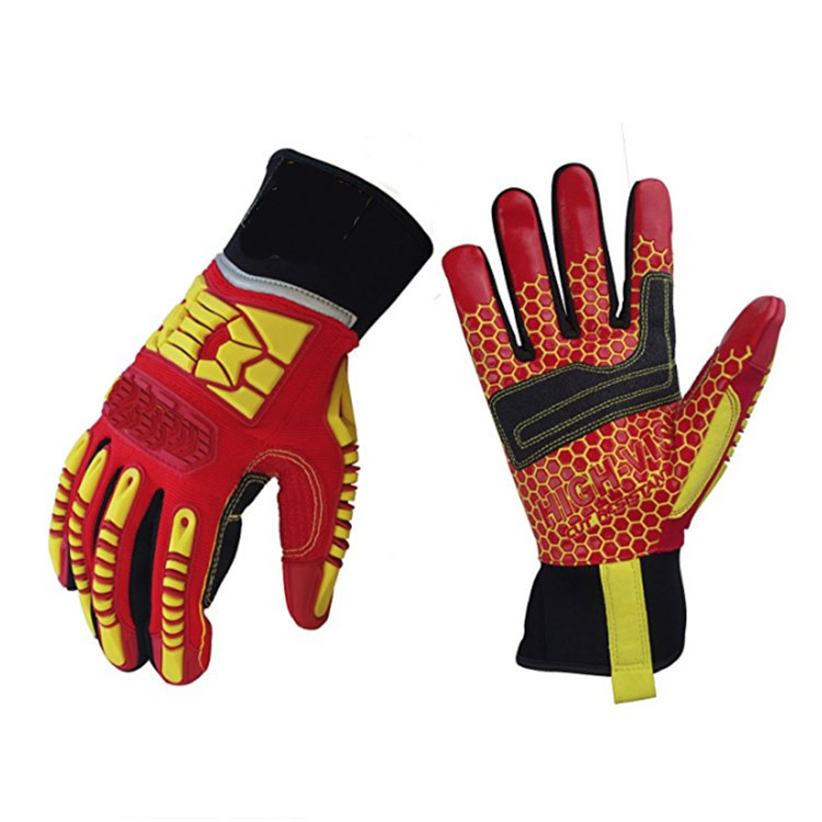 Orange Drilling Machinery Gloves