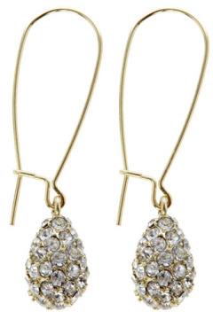 Brand Gold Drop Earrings with CZ Diamond