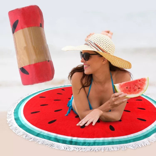 high quality personalized round beach towels