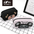 Popular simple color embroidery partysu pu pencil case