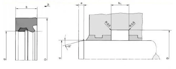 High Quality Rod Seal Gtdi Double Lip with O Ring Coaxial Seal for Hydraulic Cylinder