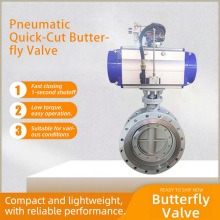 Pneumatic SS Hard-Seal Flanged Butterfly Valve