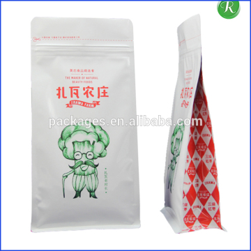 Custom Pistachios Packing Zipper Bags With Square Bottom