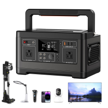 500W Solar Generator: Rechargeable Emergency Power Supply with Mobile Solar UPS and Battery