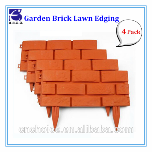 18" plastic garden border landscape edging for garden decoration (4-pack)