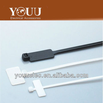 UL CE, ROHS SGS nylon PA66 cable tie tags with labels