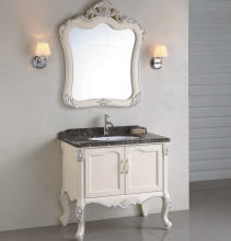 Solid Wood Single Sink Bathroom Cabinet