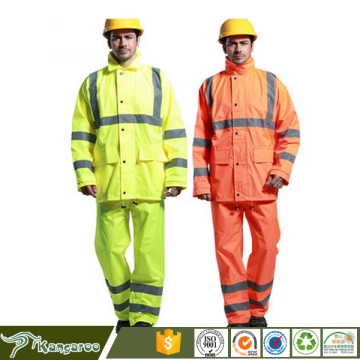 Reflective Orange Safety Traffic Uniform With Reflective Tapes