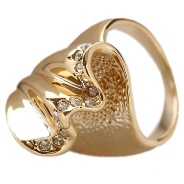 New Design Gold Fish Shape Zircon Finger Ring 2012