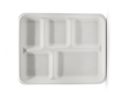 100% composteerbare 5 compartiment bagasse platen wegwerp schoollunchbakken