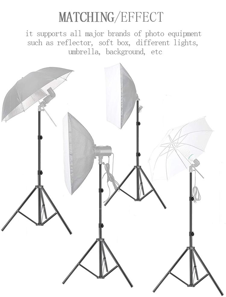 70,9"/180 cm aluminiumlegering fotografering Omvänd fällbar benlampa Stativ för reflektor, softbox, LED-ljus, ringljus, paraply