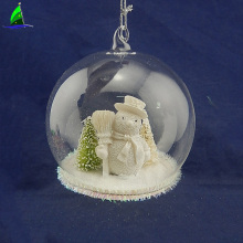 glass ball with snowman for Christmas decoration