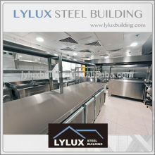 Luxury hotel layout steel frame prefab hotel kitchen design