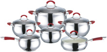 Cookware Set with Anti-Slip Silicone Handles