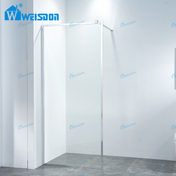 Aluminum Framed Modern Fixed Glass Shower Screen