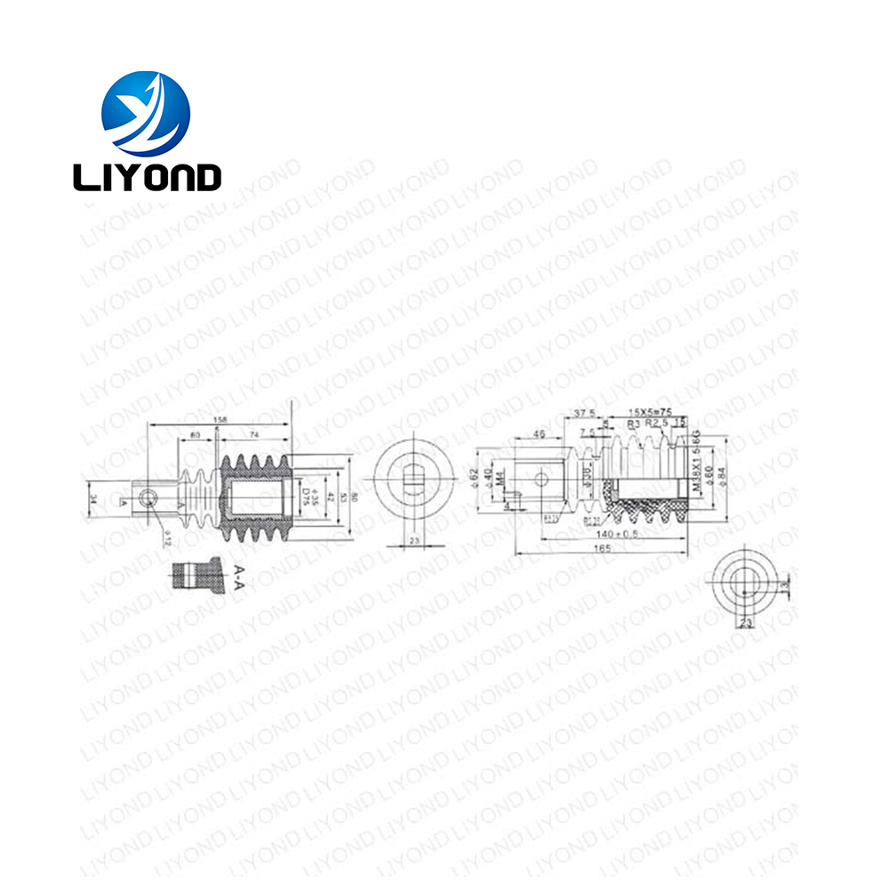 White insulated SMC insulator tension pole fixed operating rod for 12kV 630A Vacuum interrupter VCB assembly